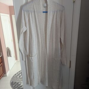a new day Women's Long Light Beige Cardigan